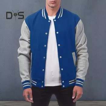 Мужская бейсбольная куртка с воротником-стойкой, длинными рукавами, застежкой на пуговицы, цветное пальто в стиле пэчворк с карманами, флисовая подкладка на осень-зиму, повседневное спортивное пальто M чёрный