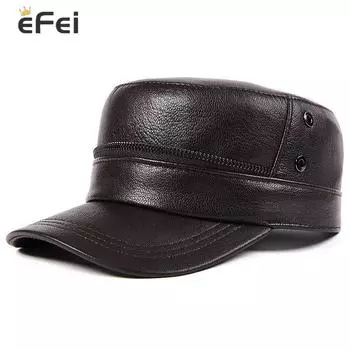 Мужская бейсболка на весну и осень на открытом воздухе, кепка из овчины L(55-56cm) чёрный