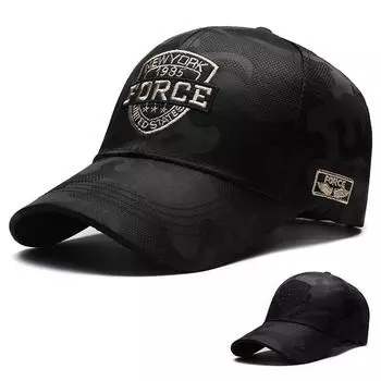 Мужская бейсболка с вышивкой, уличная кепка, пригородная шляпа, шляпа Snapback, шляпы с солнцезащитным козырьком, шляпа для рыбалки, козырек чёрный