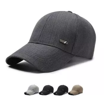 Мужская бейсболка весна-лето с солнцезащитным козырьком, бейсболка для папы среднего и пожилого возраста чёрный