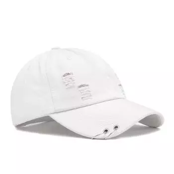 Мужская бейсболка женская весна лето вышитая буква шляпа от солнца белый