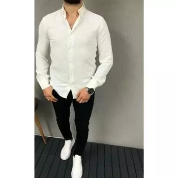 Мужская белая спортивная рубашка