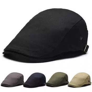 Мужская берет Four Seasons в стиле ретро с козырьком, прогрессивная кепка, британская расписная шляпа темно-синий