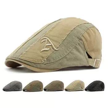 Мужская берет-кепка с вышитыми буквами, кепка Painter Forward с цветными блоками чёрный