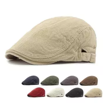 Мужская берет женская осенне-зимняя кепка британская ретро-кепка художника форвардская кепка чёрный