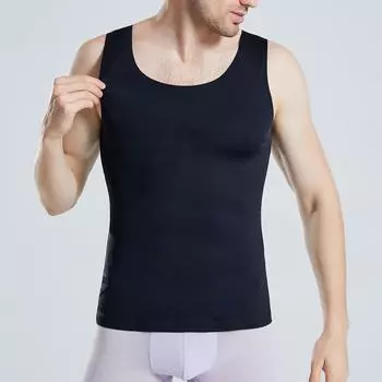 Мужская бесшовная внутренняя одежда, спортивный жилет для фитнеса, спортивная толстовка XXL чёрный