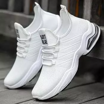 Мужская безопасная повседневная обувь, дышащие сетчатые кроссовки, удобная обувь для ходьбы, мужская спортивная обувь для бега, обувь для ходьбы на шнуровке 39 чёрный