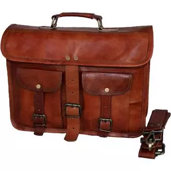 Мужская большая сумка для ноутбука Jaald из натуральной кожи, сумка Messanger для ноутбука с диагональю до 14 дюймов 10 X 14 X 4 IN коричневый