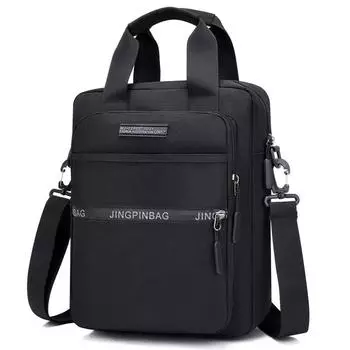 Мужская большая вместительная легкая сумка Oxford 25*7.5*32 см серый