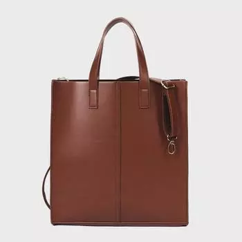 Мужская большая вместительная сумка-тоут и сумка-мессенджер в корейском стиле кофейный