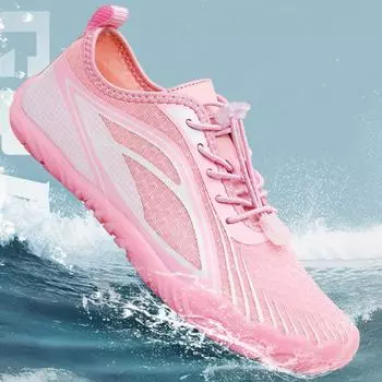 Мужская босиком аква-обувь Женская пляжная водная обувь Быстросохнущие сандалии для плавания Дренажная обувь для плавания вверх по течению Кроссовки для фитнеса Йога Дайвинг Пеший туризм Серфинг Кемпинг 35 небесно-голубой