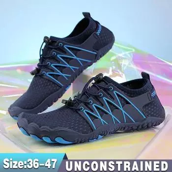 Мужская обувь для воды, женская пляжная обувь, быстросохнущие сандалии для плавания, болотные кроссовки для фитнеса, йоги, дайвинга, пешего туризма, серфинга, кемпинга 36 оранжевый