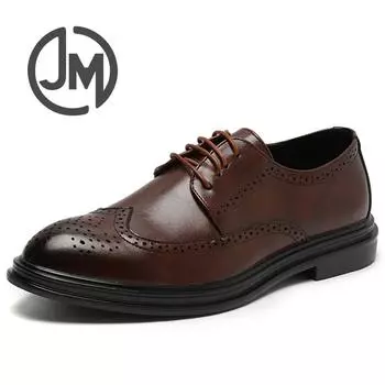 Мужская брошь в европейском стиле, кожаная обувь, деловая обувь, повседневная кожаная обувь, кожаная мужская кожаная обувь 38 чёрный