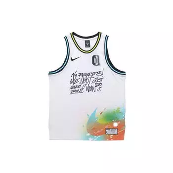 Мужская быстросохнущая баскетбольная майка Nike DNA Premium с принтом граффити, белая DJ5216-100 S