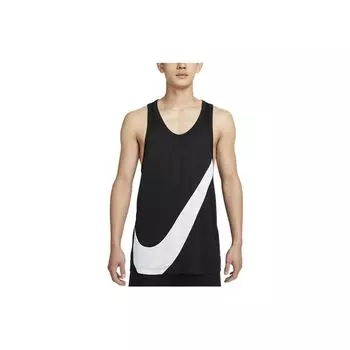 Мужская быстросохнущая дышащая баскетбольная майка Nike Big Swoosh, черная DH7133-013 L