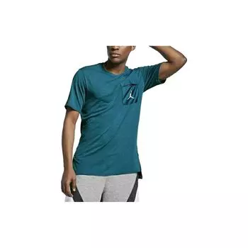 Мужская быстросохнущая футболка Jordan Basketball с короткими рукавами, синяя AJ1066-486 XXXL