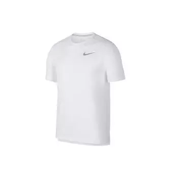 Мужская быстросохнущая футболка с круглым вырезом Nike Dri-Fit Miler Running, белая AJ7566-100 XXL
