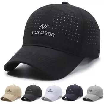 Мужская быстросохнущая кепка, летняя, легкая, сетчатая, дышащая, бейсбольная кепка, простая, повседневная Adjustable тёмно-синий