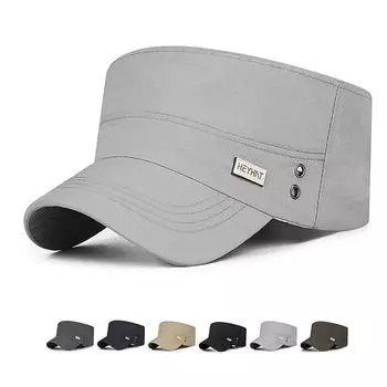 Мужская быстросохнущая кепка весна-лето солнцезащитная кепка с плоским верхом тонкая дышащая кепка для отдыха на природе для людей среднего возраста армия зеленый