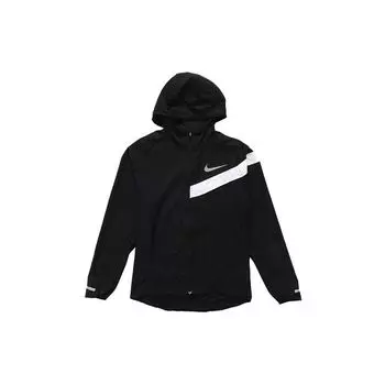 Мужская быстросохнущая куртка с капюшоном Nike Sports Training, верхняя одежда, черная 933836-010 S