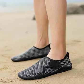 Мужская быстросохнущая обувь для воды Уличная пляжная обувь для мужчин Женская мягкая эластичная обувь для воды Легкая и удобная унисекс обувь для воды для пеших прогулок EU:45 белый