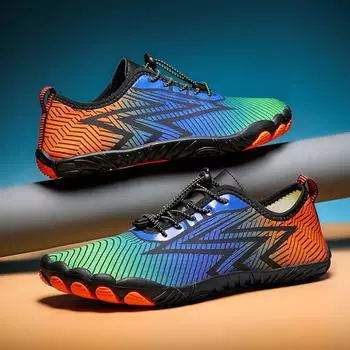 Мужская быстросохнущая обувь для воды, женская модная красочная обувь цвета морской волны, парные нескользящие легкие пляжные кроссовки 35 светло-синий