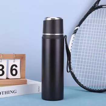 Мужская чашка-термос из нержавеющей стали 304, высококачественная пузырьковая чашка для чая, разделительная чашка для чая 500ml чёрный