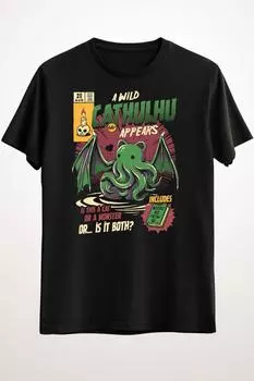 Мужская черная футболка Cathulhu Classic
