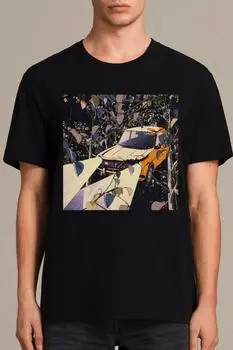 Мужская черная футболка Crazy Car