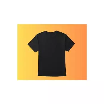 Мужская черная футболка из 100% хлопка обычного кроя с круглым вырезом и короткими рукавами футболка