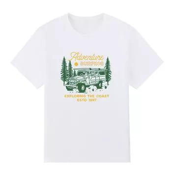 Мужская черная футболка с принтом Advance Surfing Pattern Супер большая футболка Лучшие друзья No-Cut Переносная бумага с принтом Хлопковая футболка S белый