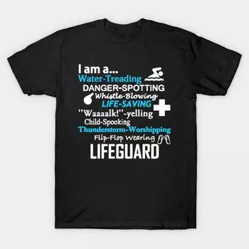 Мужская черная футболка с принтом, очень большая футболка спасателя, хлопковая футболка с принтом на бумаге для переноса без разрезов S чёрный