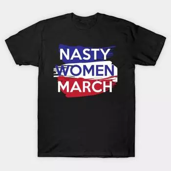 Мужская черная футболка с принтом, очень большая футболка nasty-women-march-on-washington, хлопковая футболка с принтом на бумаге для переноса без разрезов 2XL чёрный