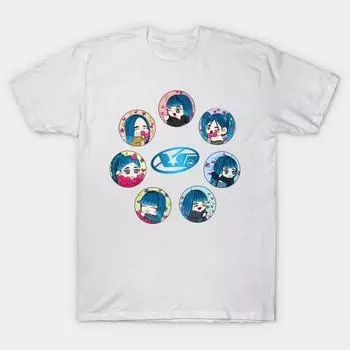 Мужская черная футболка с принтом, очень большая футболка с принтом в стиле чиби, футболка с принтом на бумаге без вырезания и принтом из хлопка L белый