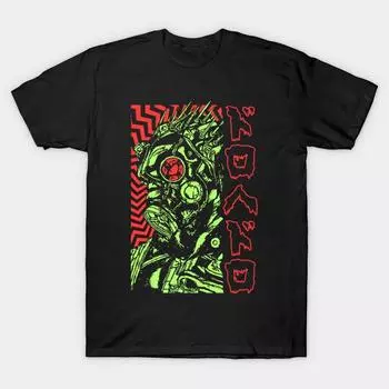 Мужская черная футболка с принтом, очень большая футболка Kaiman - DOROHEDORO - Manga Anime Design IV1, хлопковая футболка с принтом на бумаге для переноса без резки L чёрный