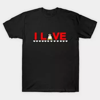 Мужская черная футболка с принтом, очень большая футболка i-love-penguins-tshirt-for-life, хлопковая футболка с принтом на бумаге для переноса без разрезов S чёрный