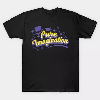 Мужская черная футболка с принтом, очень большая футболка pure-imagination-willy-wonka, хлопковая футболка с принтом на бумаге для переноса изображения без разрезов 3XL чёрный