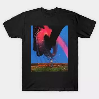 Мужская черная футболка с принтом, очень большая футболка с принтом cenotaph-circuitry, хлопковая футболка с принтом на бумаге для переноса без резки S чёрный