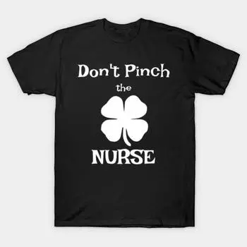Мужская черная футболка с принтом, очень большая футболка st-patricks-day-nurse-lucky-irish-shamrock, хлопковая футболка с принтом на бумаге для переноса изображения без разрезов S чёрный