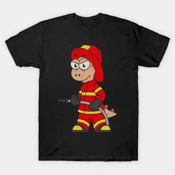 Мужская черная футболка с принтом, очень большая футболка being-a-firefighter-tshirt, футболка из хлопка с принтом на бумаге для переноса изображений без разрезов S чёрный