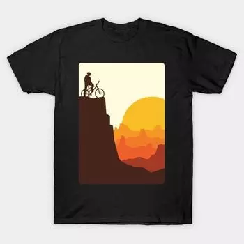 Мужская черная футболка с принтом, очень большая футболка для горного велосипедиста, хлопковая футболка с принтом на бумаге для переноса без вырезания M чёрный