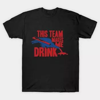 Мужская черная футболка с принтом, очень большая футболка this-team-makes-me-drink, хлопковая футболка с принтом на бумаге для переноса без разрезов S чёрный