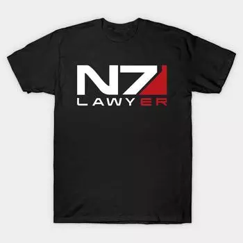 Мужская черная футболка с принтом, очень большая футболка n7-lawyer, хлопковая футболка с принтом на бумаге для переноса без разрезов 3XL чёрный