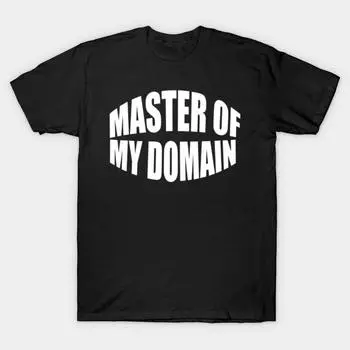 Мужская черная футболка с принтом, очень большая футболка master-of-my-domain, хлопковая футболка с принтом на бумаге для переноса без резки XL чёрный