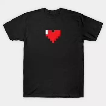 Мужская черная футболка с принтом, очень большая футболка 8bit-arcade-heart-valentines-day-1up, хлопковая футболка с принтом на бумаге для переноса без резки 5XL чёрный