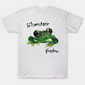 Мужская черная футболка с принтом, очень большая футболка Silverchair Frogstomp, хлопковая футболка с принтом на бумаге для переноса без вырезов S белый