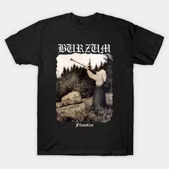 Мужская футболка с принтом XS чёрный