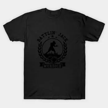 Мужская черная футболка с принтом Super Large TShirt battlin-jack-murdock-daredevil No-Cut Переносная бумага с принтом Хлопковая футболка S чёрный