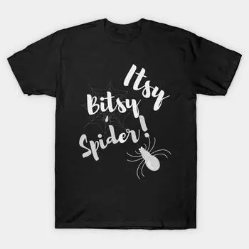 Мужская черная футболка с принтом Super Large TShirt пауки-футболка-itsy-bitsy-spider No Cut Переносная бумага с принтом Хлопковая футболка 3XL чёрный
