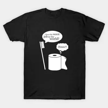 Мужская Черная футболка с принтом Super Large TShirt Я имею худшую работу в мире No Cut Transfer Paper Печати Хлопковая футболка S чёрный
